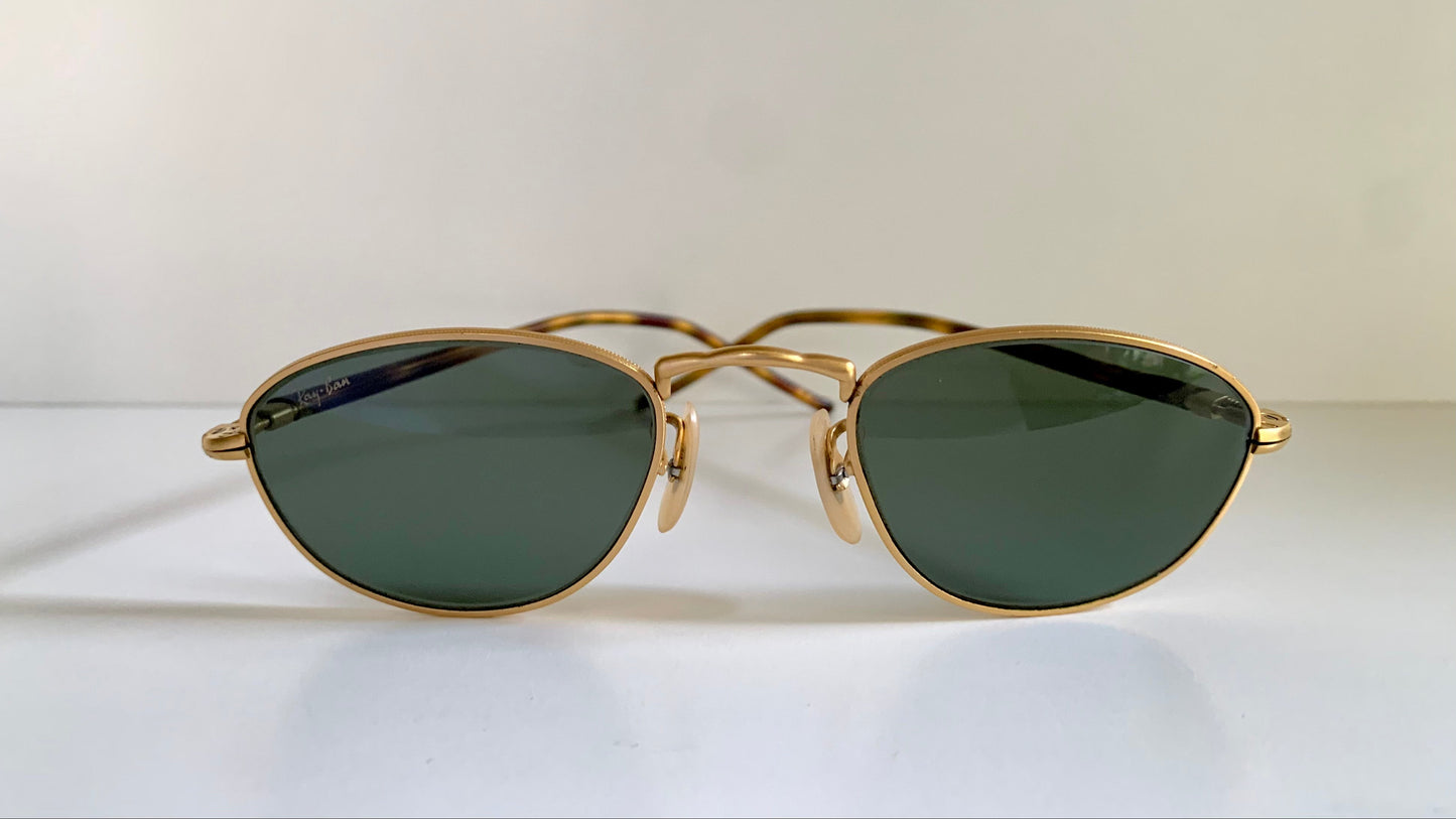 Ray Ban B&L USA vintage sunglasses - W2860 gold and brown sunglasses