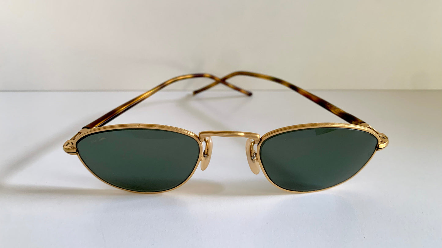 Ray Ban B&L USA vintage sunglasses - W2860 gold and brown sunglasses