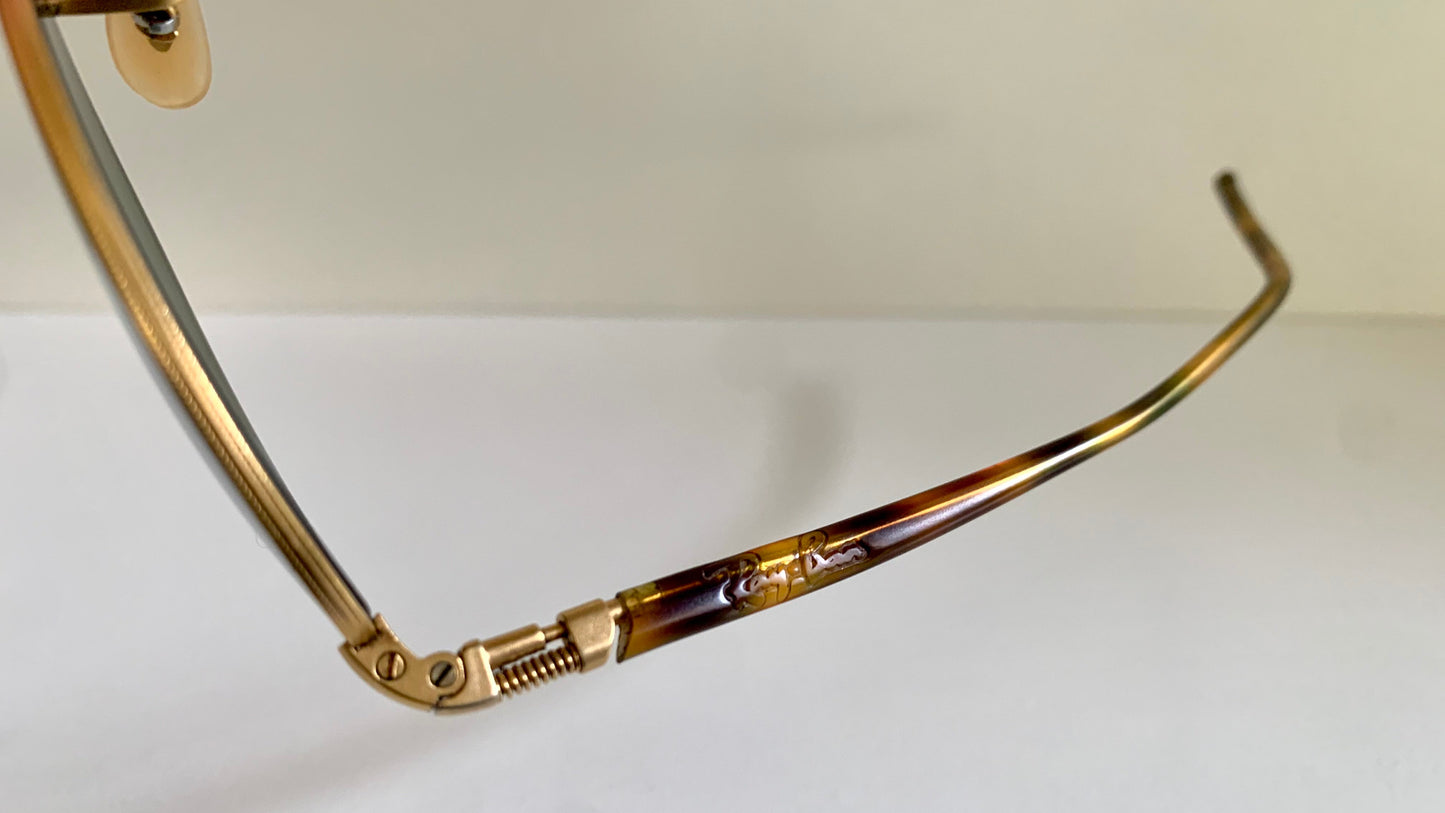 Ray Ban B&L USA vintage sunglasses - W2860 gold and brown sunglasses