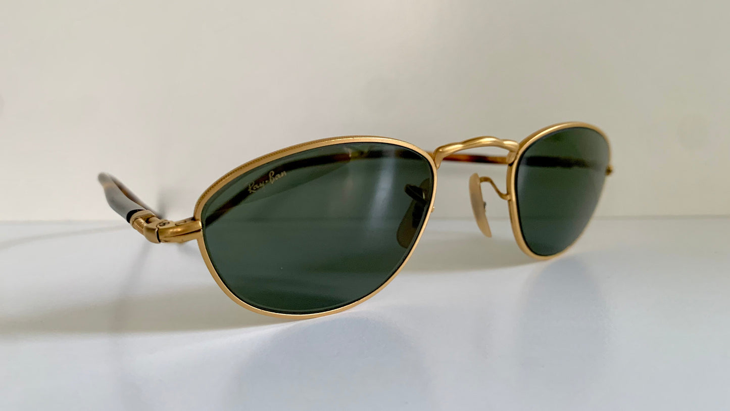 Ray Ban B&L USA vintage sunglasses - W2860 gold and brown sunglasses