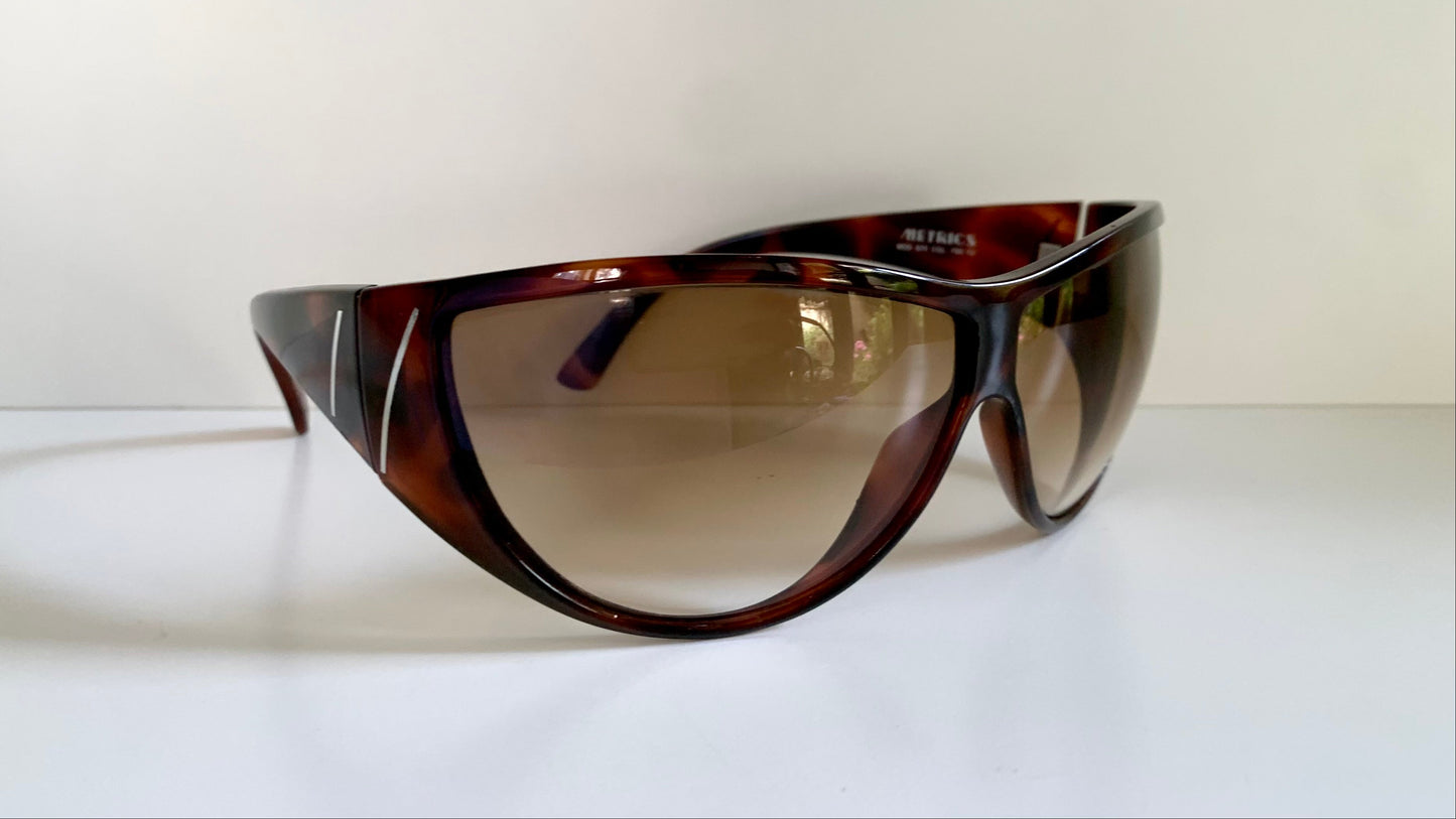 Gianni Versace vintage 80s sunglasses - METRICS XL shield frame
