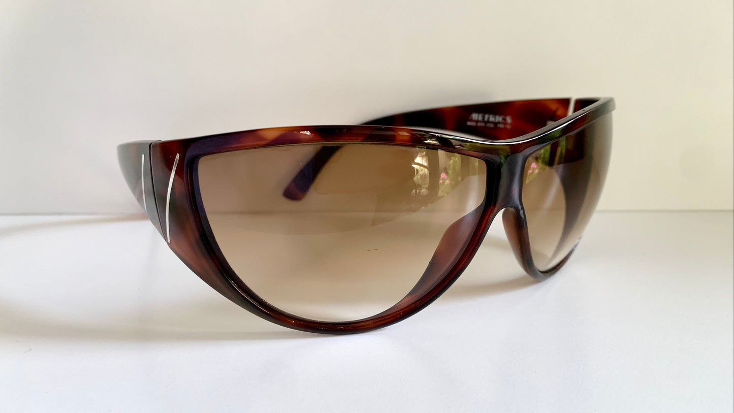 Gianni Versace vintage 80s sunglasses - METRICS XL shield frame