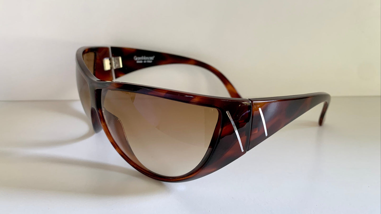 Gianni Versace vintage 80s sunglasses - METRICS XL shield frame