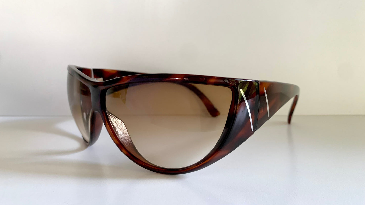 Gianni Versace vintage 80s sunglasses - METRICS XL shield frame