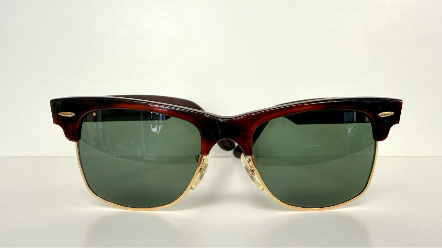 Ray Ban B&L USA vintage sunglasses - Wayfarer Max W1270 brown and gold frame