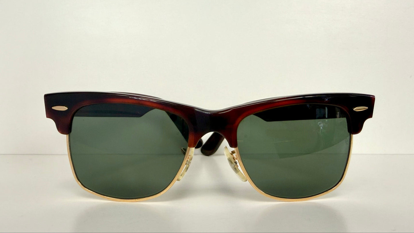 Ray Ban B&L USA vintage sunglasses - Wayfarer Max W1270 brown and gold frame