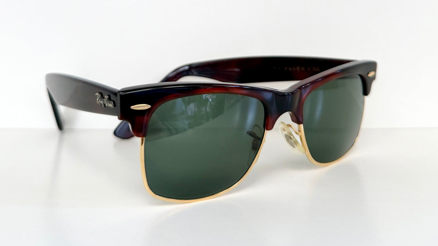 Ray Ban B&L USA vintage sunglasses - Wayfarer Max W1270 brown and gold frame