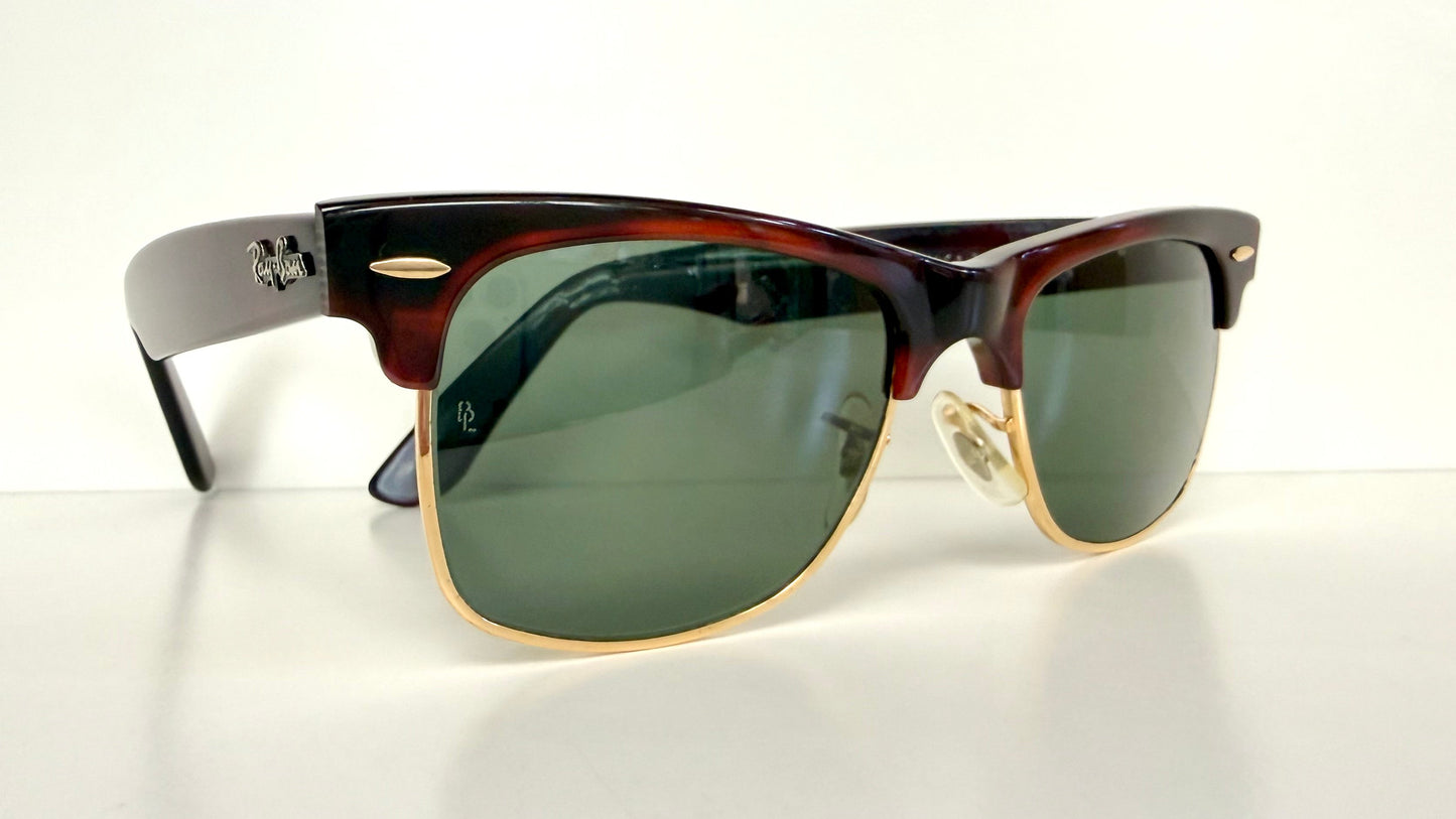 Ray Ban B&L USA vintage sunglasses - Wayfarer Max W1270 brown and gold frame