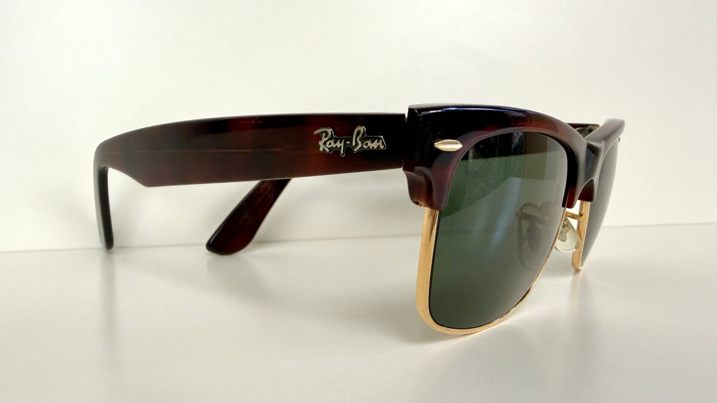 Ray Ban B&L USA vintage sunglasses - Wayfarer Max W1270 brown and gold frame