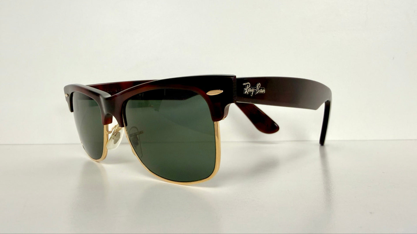 Ray Ban B&L USA vintage sunglasses - Wayfarer Max W1270 brown and gold frame