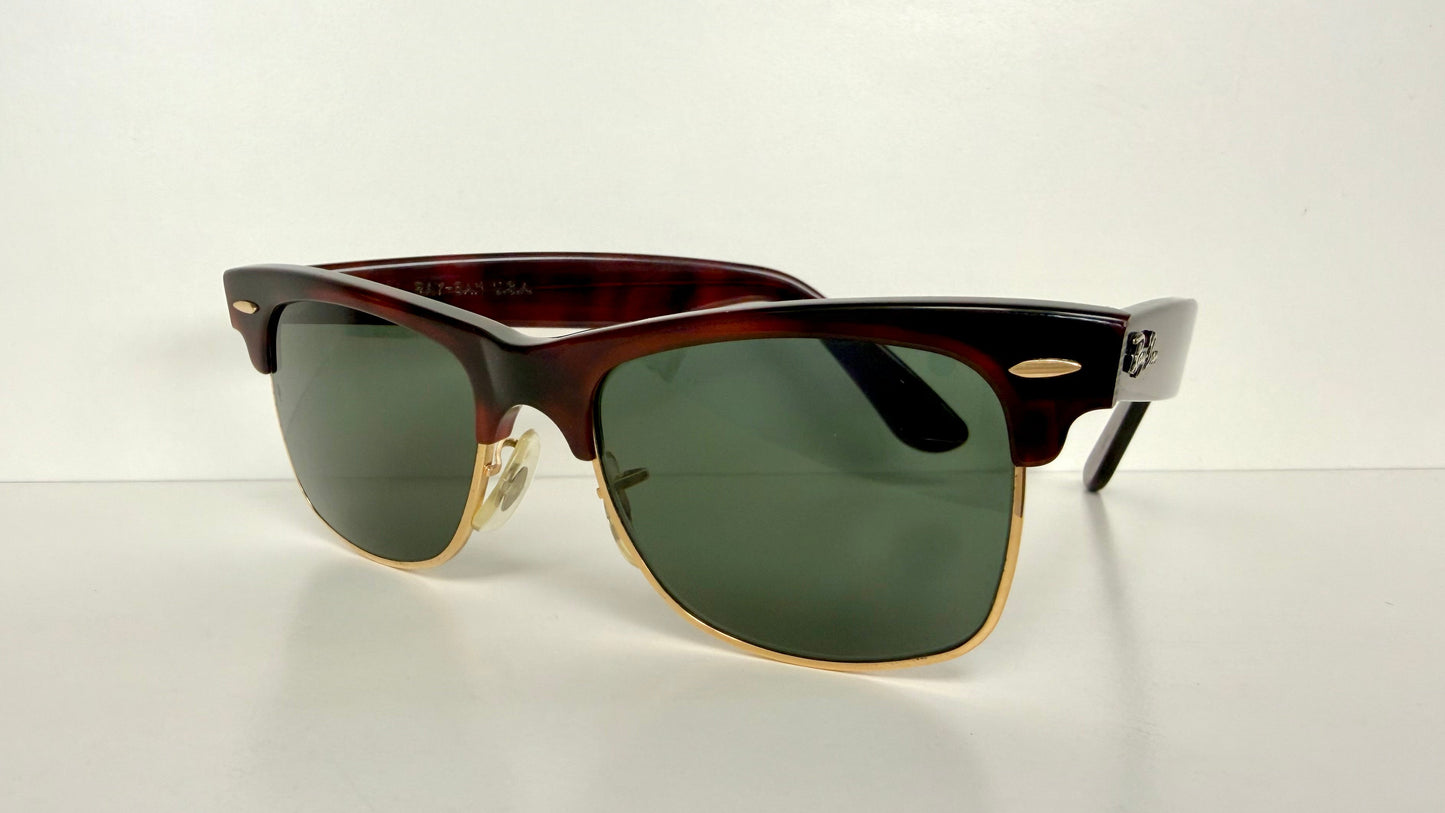 Ray Ban B&L USA vintage sunglasses - Wayfarer Max W1270 brown and gold frame