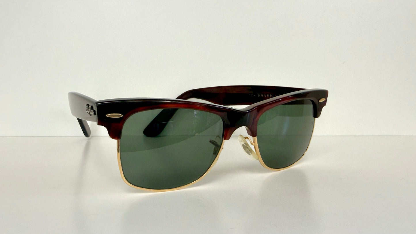Ray Ban B&L USA vintage sunglasses - Wayfarer Max W1270 brown and gold frame
