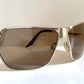 Christian Dior Vintage Sunglasses - Secret 1 XL light gold shield wrap frames