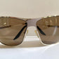 Christian Dior Vintage Sunglasses - Secret 1 XL light gold shield wrap frames