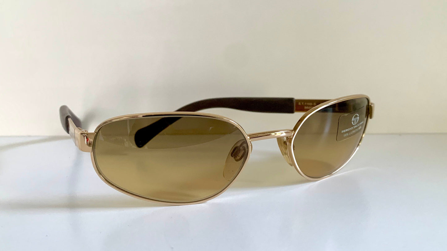 Sergio Tacchini 90s vintage sunglasses - golden frame made in Italy