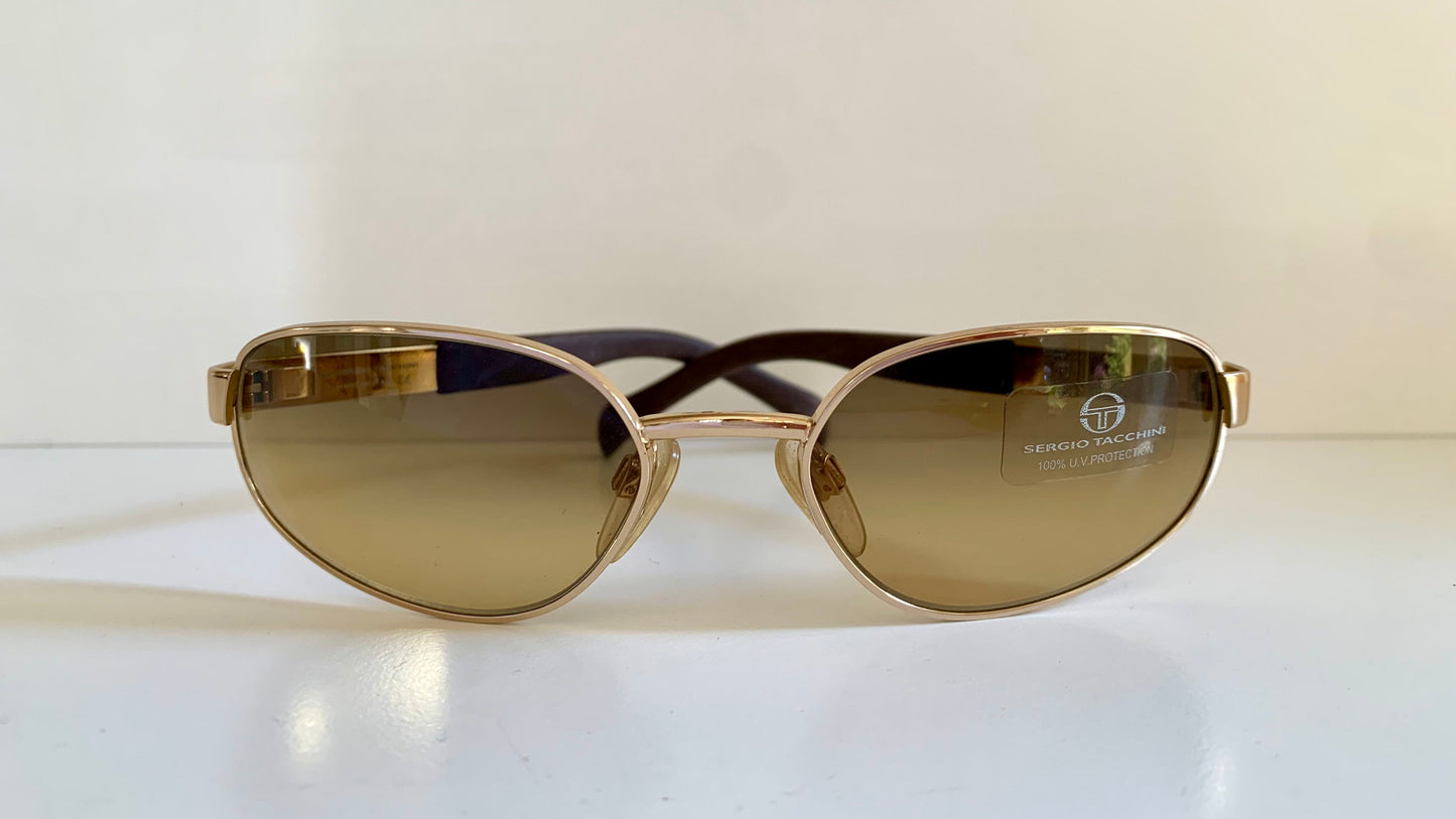 Sergio Tacchini 90s vintage sunglasses - golden frame made in Italy