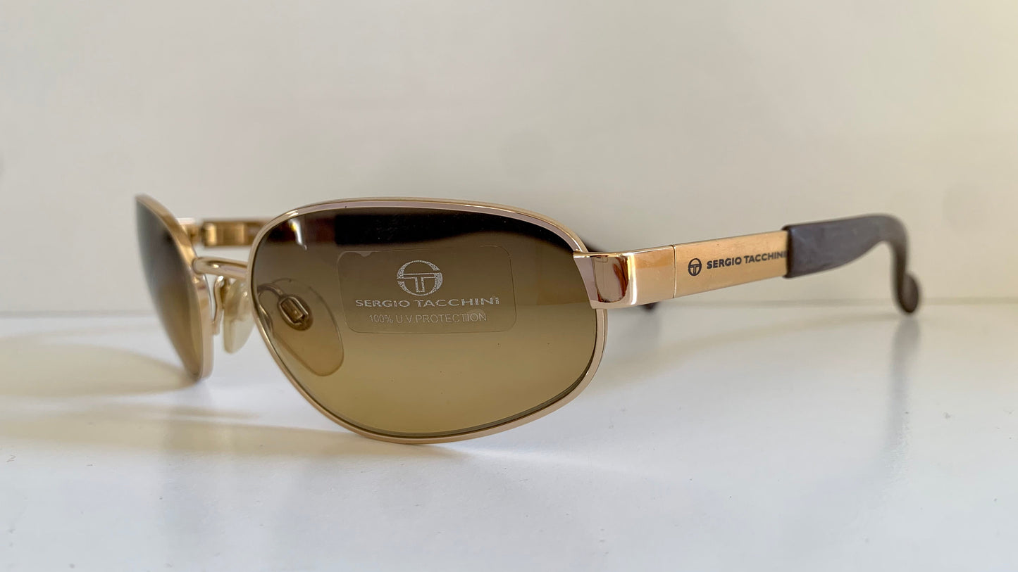 Sergio Tacchini 90s vintage sunglasses - golden frame made in Italy
