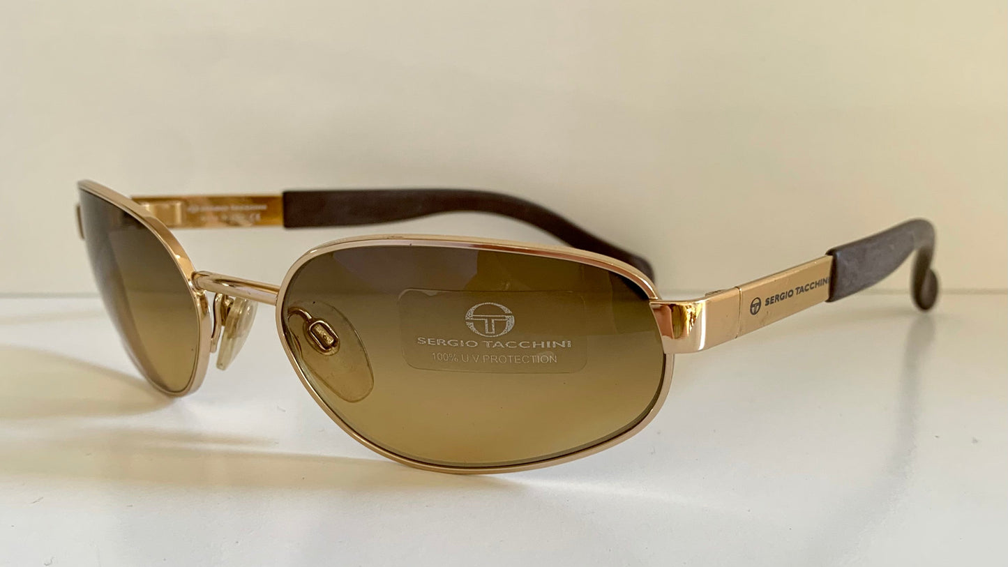 Sergio Tacchini 90s vintage sunglasses - golden frame made in Italy