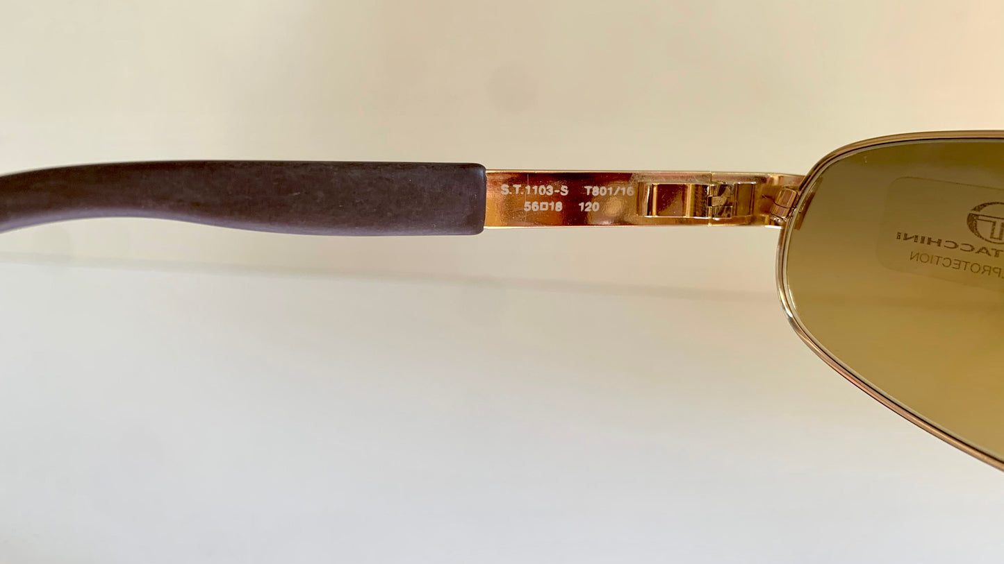 Sergio Tacchini 90s vintage sunglasses - golden frame made in Italy
