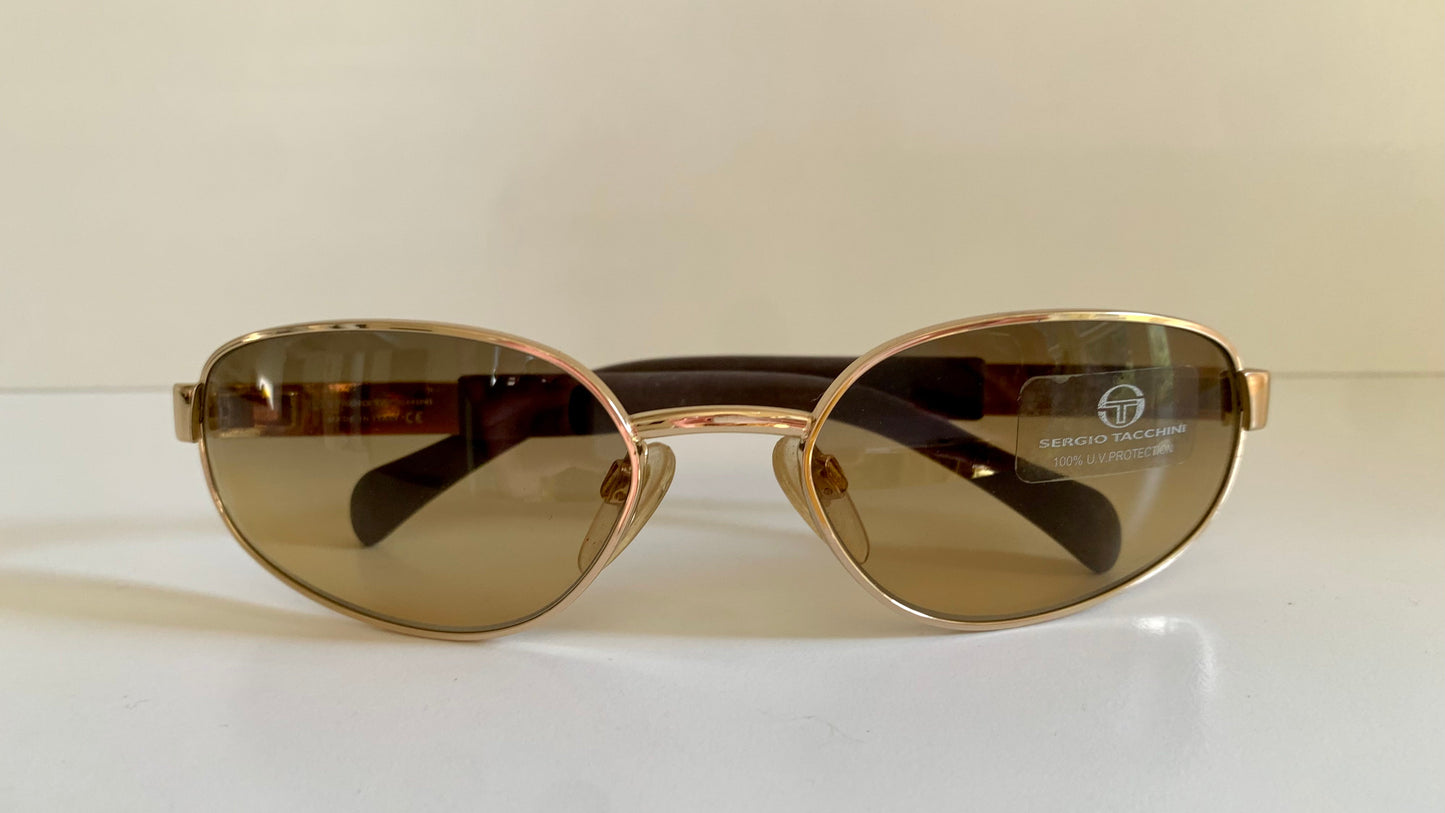 Sergio Tacchini 90s vintage sunglasses - golden frame made in Italy
