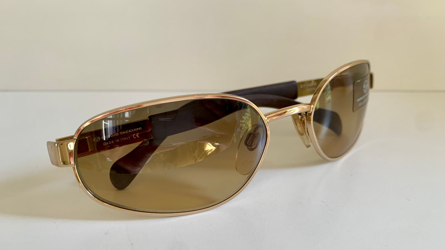 Sergio Tacchini 90s vintage sunglasses - golden frame made in Italy