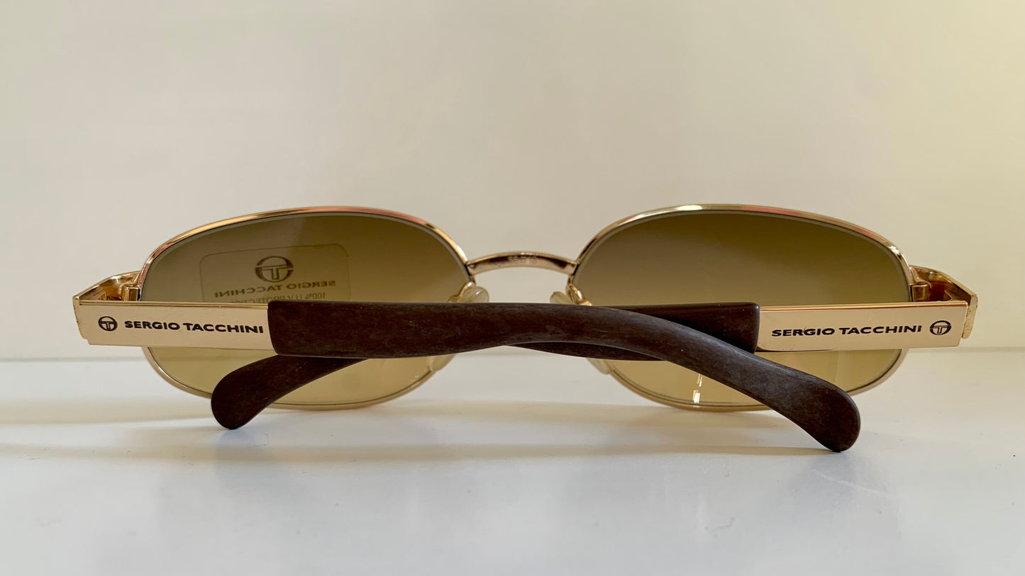 Sergio Tacchini 90s vintage sunglasses - golden frame made in Italy