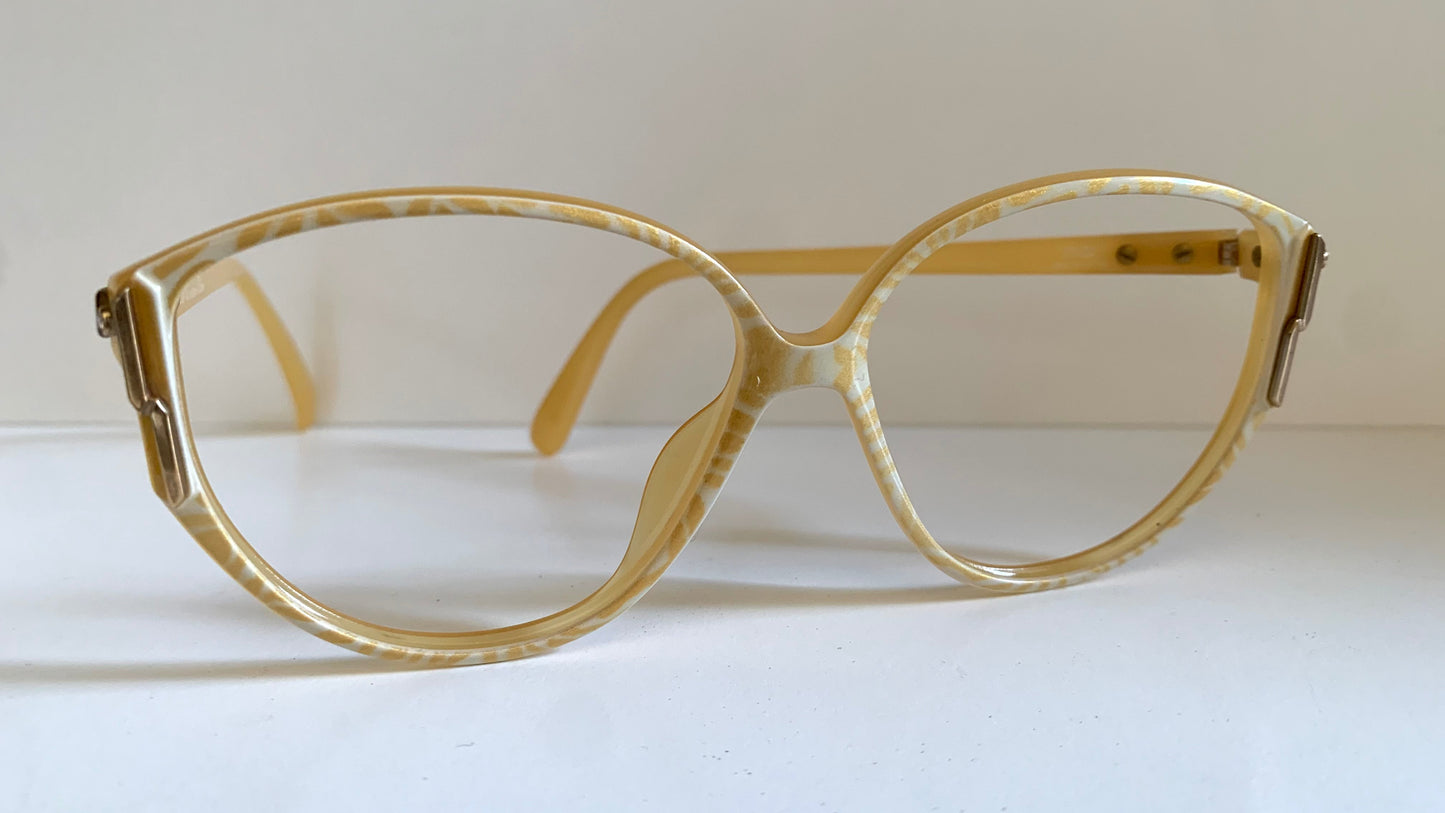Christian Dior 80s vintage glasses - yellow and white frame
