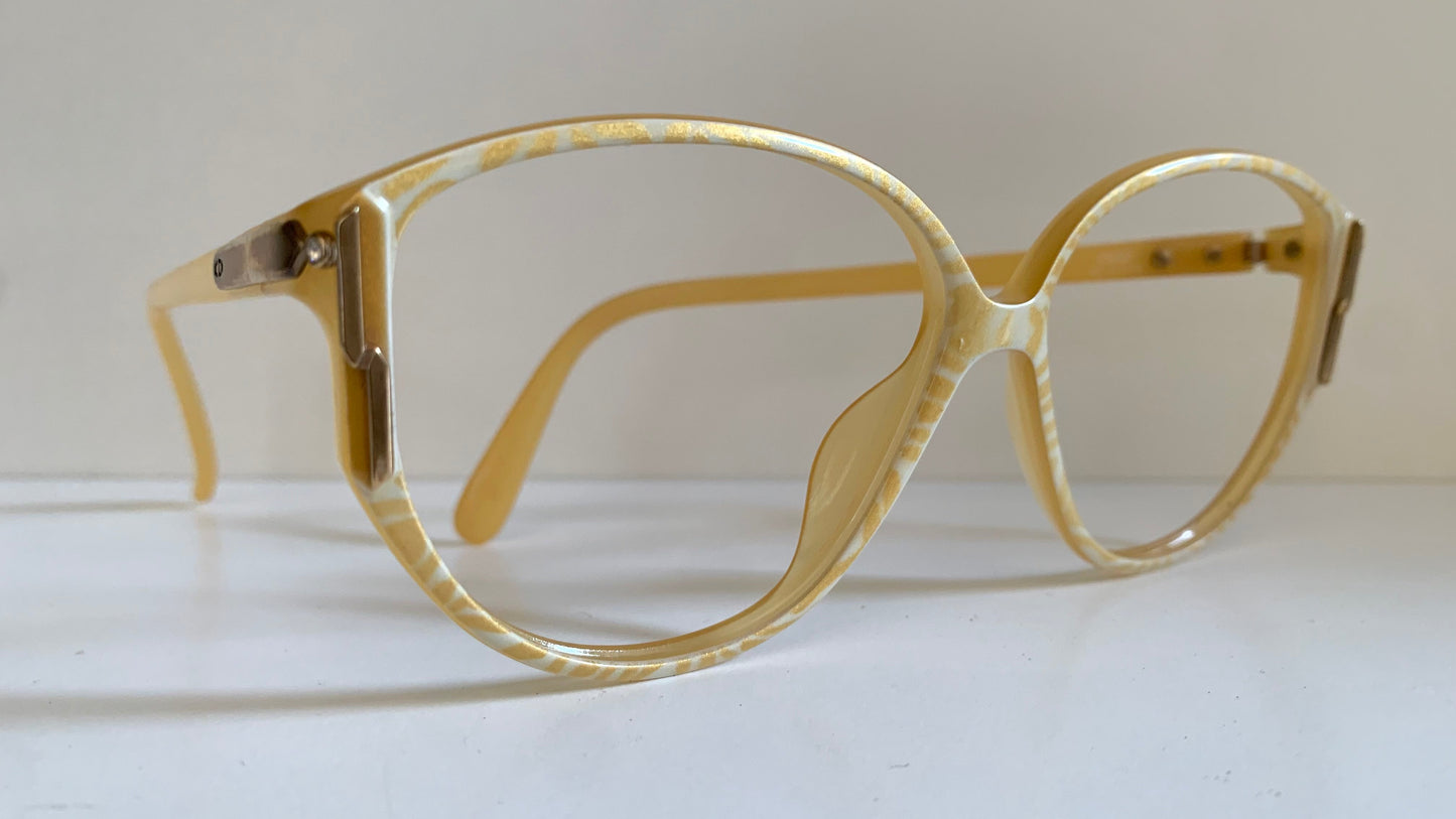 Christian Dior 80s vintage glasses - yellow and white frame