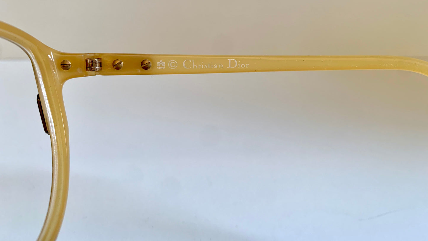 Christian Dior 80s vintage glasses - yellow and white frame