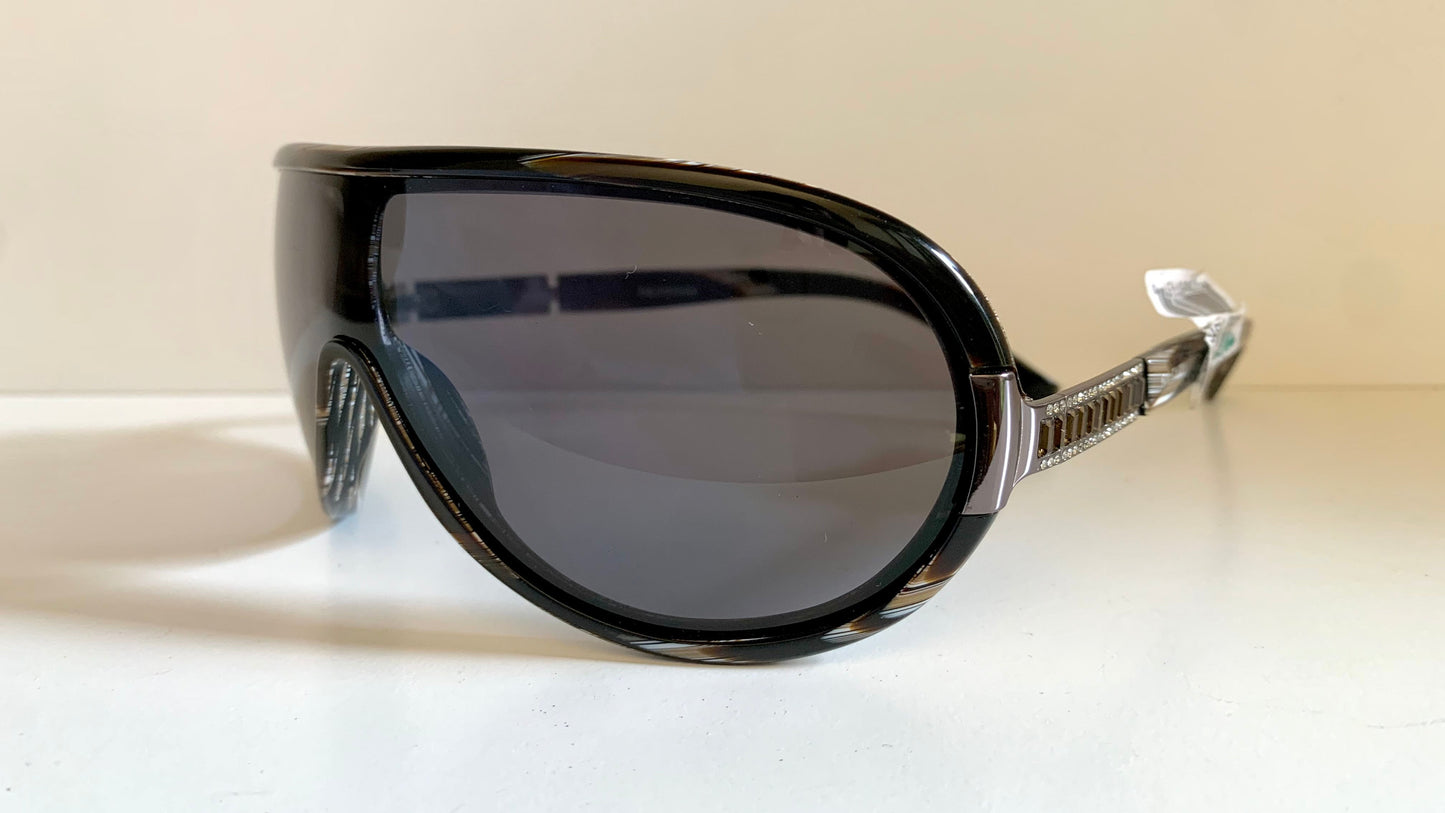 Valentino 90s vintage sunglasses - XL mask style aviator frames - small faces