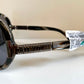 Valentino 90s vintage sunglasses - XL mask style aviator frames - small faces