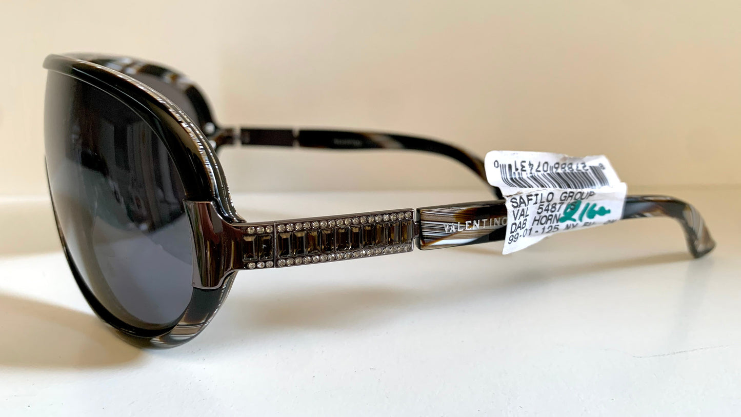 Valentino 90s vintage sunglasses - XL mask style aviator frames - small faces