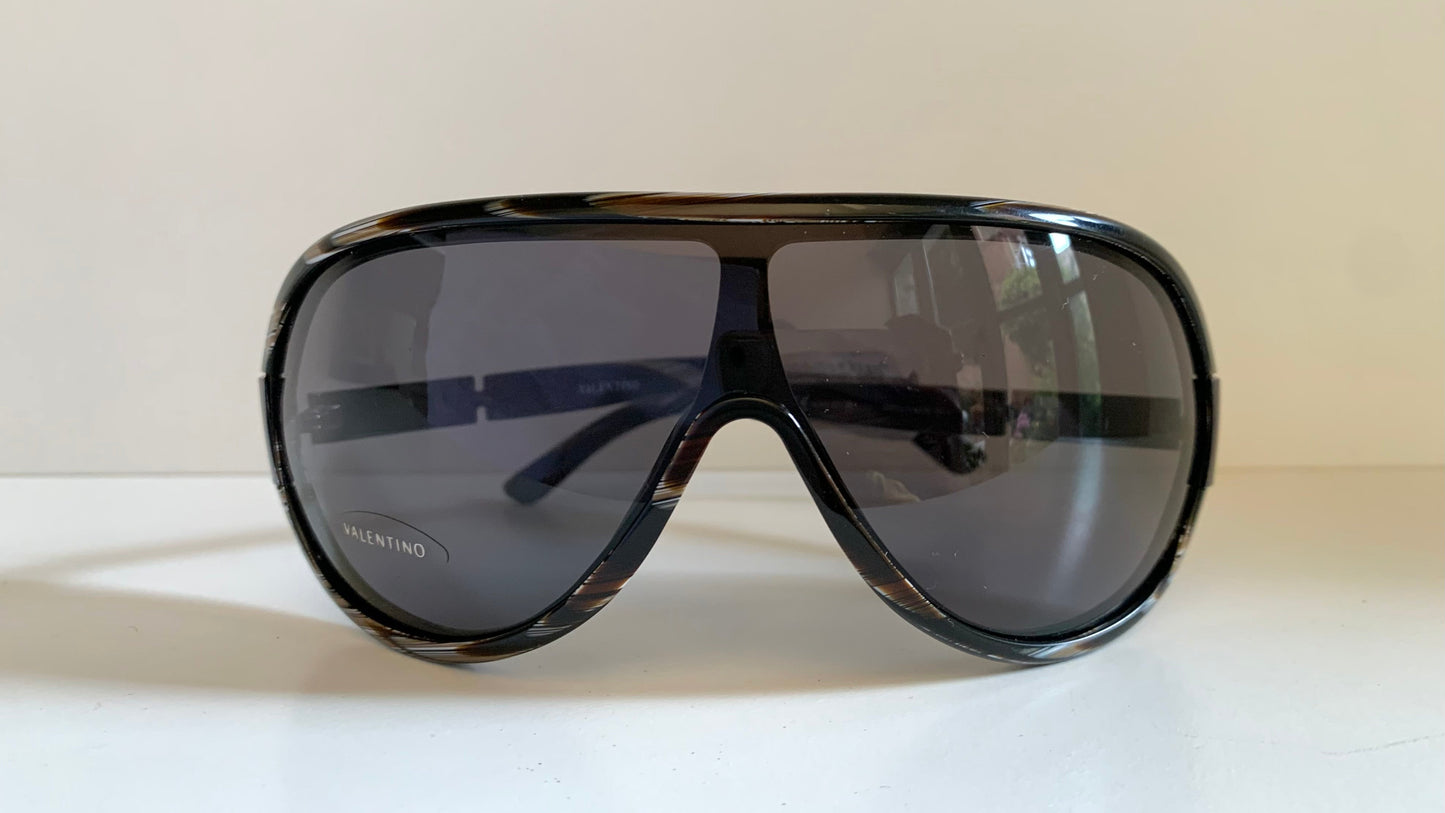 Valentino 90s vintage sunglasses - XL mask style aviator frames - small faces