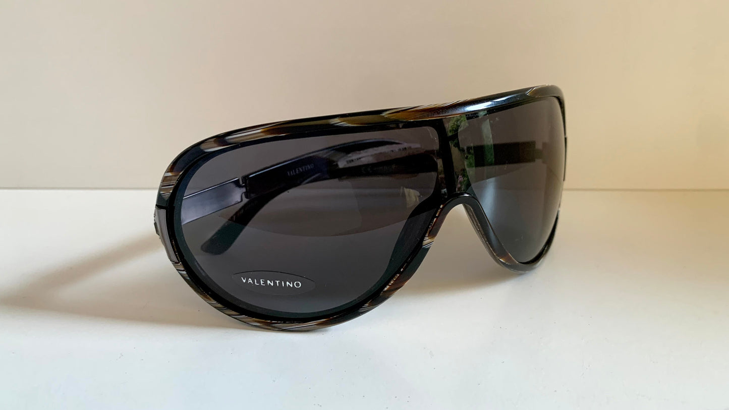 Valentino 90s vintage sunglasses - XL mask style aviator frames - small faces
