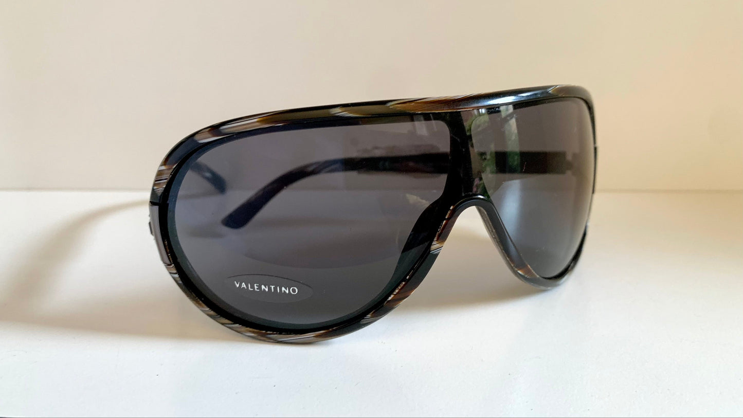 Valentino 90s vintage sunglasses - XL mask style aviator frames - small faces