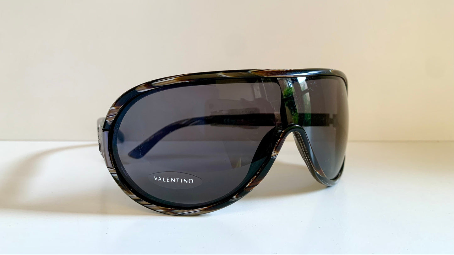 Valentino 90s vintage sunglasses - XL mask style aviator frames - small faces