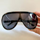 Valentino 90s vintage sunglasses - XL mask style aviator frames - small faces