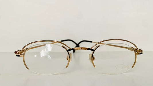 Cazal 80s glasses -  vintage gold and black metal frame made Germany