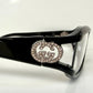 Vintage Gucci 00s frame - black and rhinestones Y2K eyewear