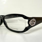 Vintage Gucci 00s frame - black and rhinestones Y2K eyewear