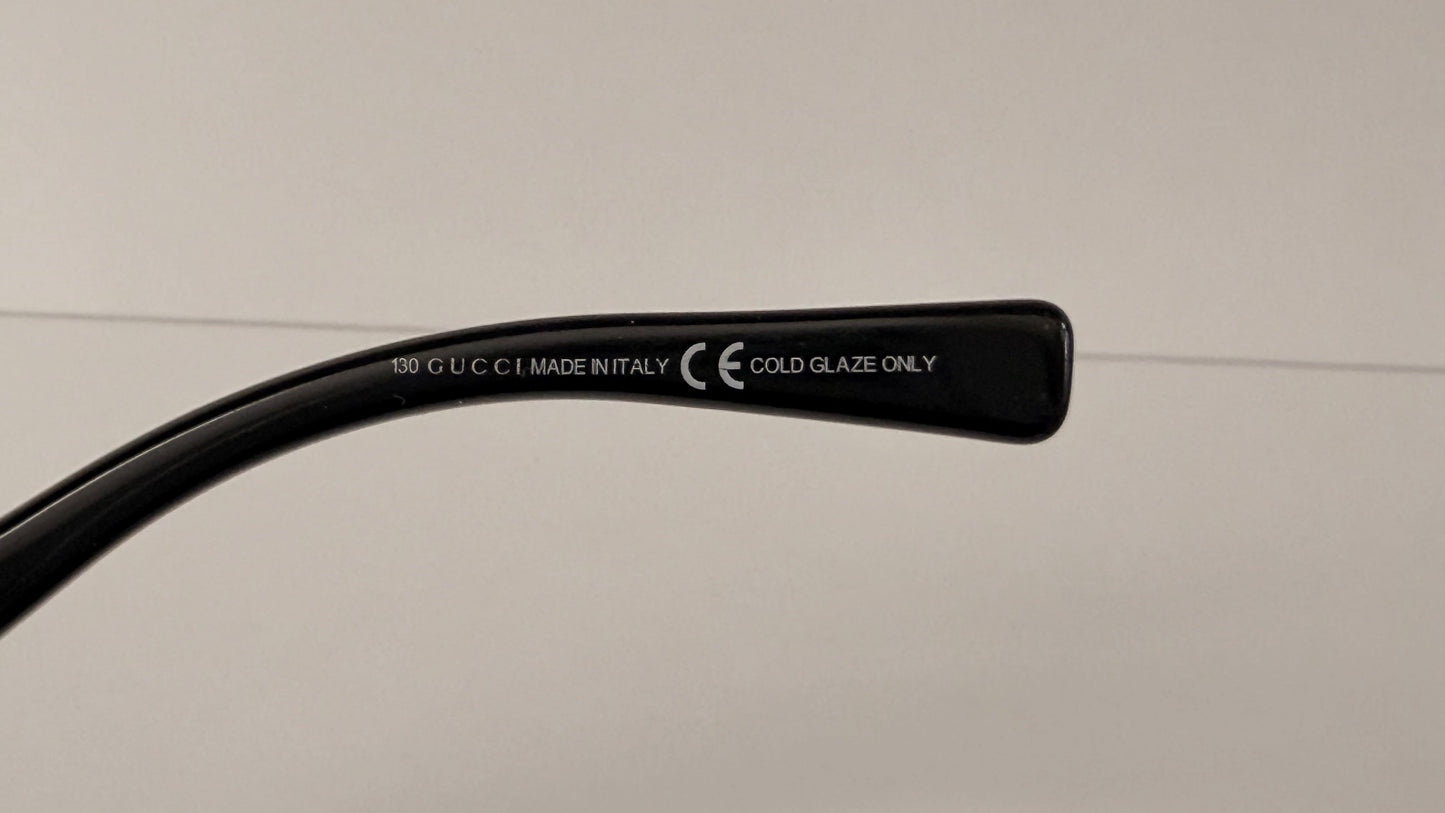 Vintage Gucci 00s frame - black and rhinestones Y2K eyewear