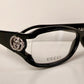 Vintage Gucci 00s frame - black and rhinestones Y2K eyewear