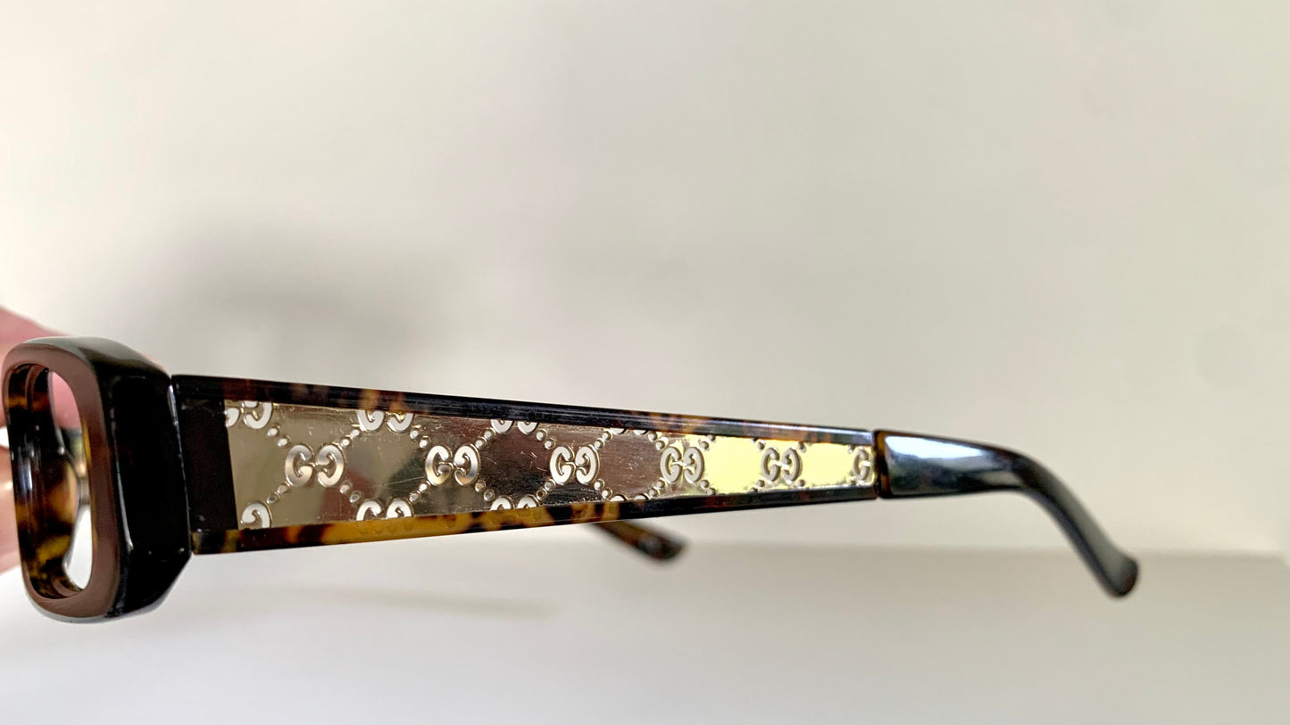 Vintage Gucci 00s frame - brown square Y2K eyewear