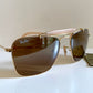 Vintage Ray Ban USA B&L W1348 Small Caravan sunglasses- 52mm mirrored lenses NOS