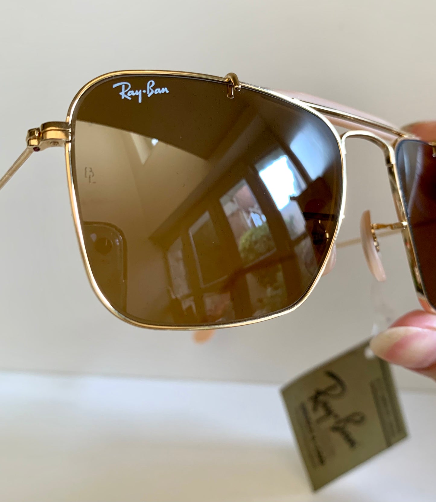 Vintage Ray Ban USA B&L W1348 Small Caravan sunglasses- 52mm mirrored lenses NOS