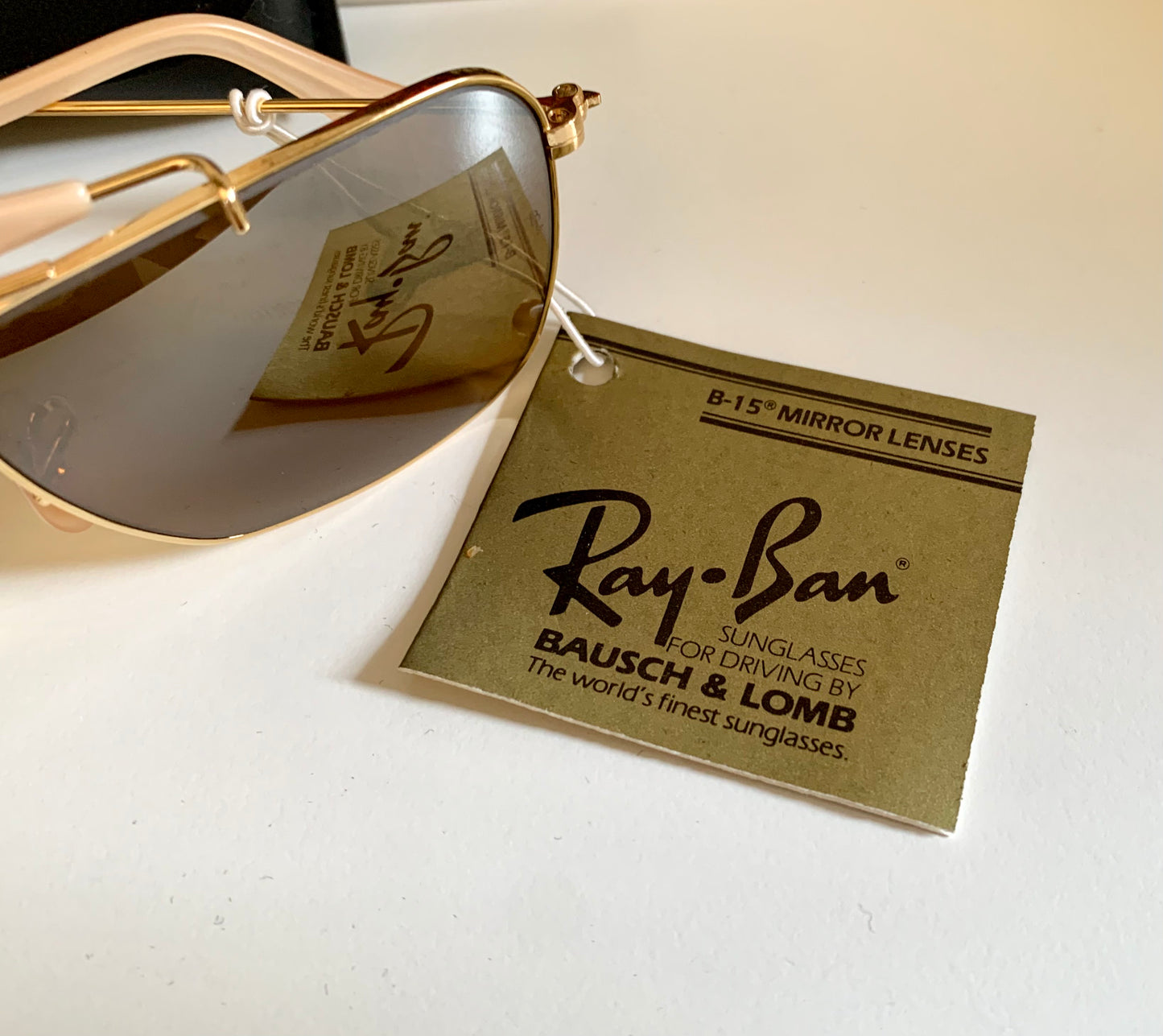 Vintage Ray Ban USA B&L W1348 Small Caravan sunglasses- 52mm mirrored lenses NOS