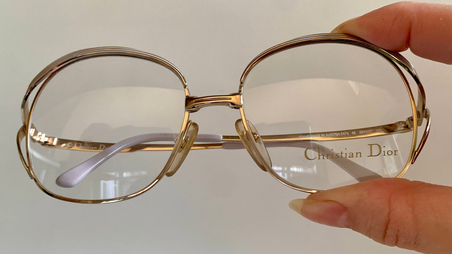 Christian Dior Vintage glasses - 2474 golden metal frames