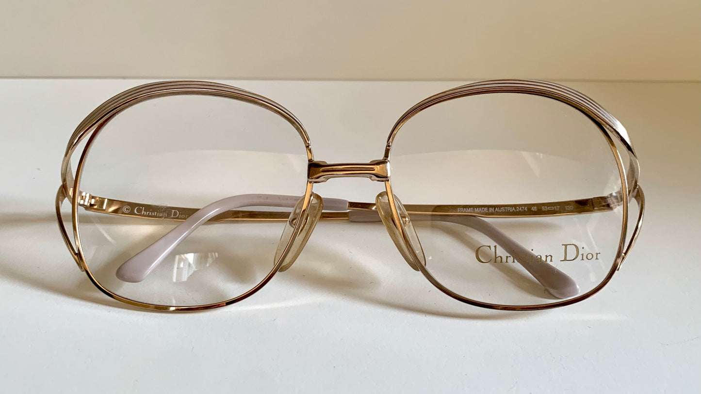 Christian Dior Vintage glasses - 2474 golden metal frames