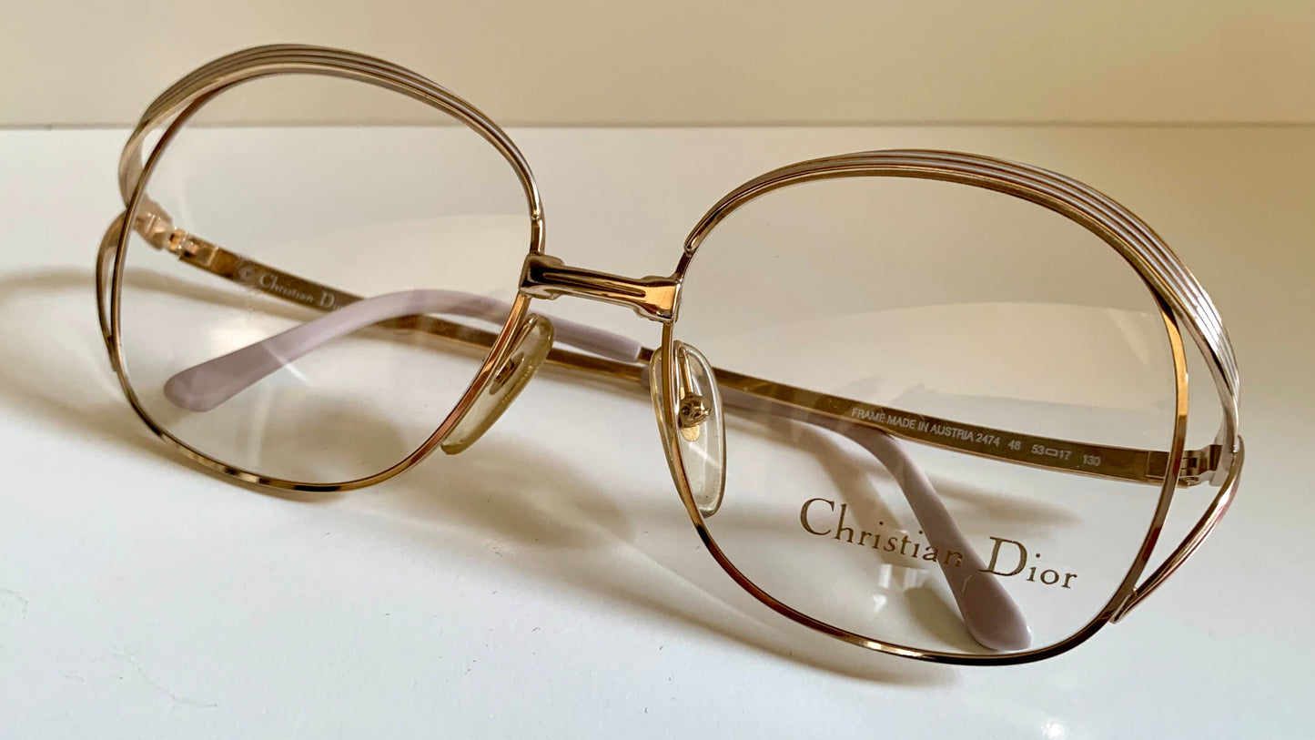 Christian Dior Vintage glasses - 2474 golden metal frames