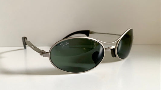 Ray Ban B&L Orbs USA vintage sunglasses - W2177 Orbs oval silver frame